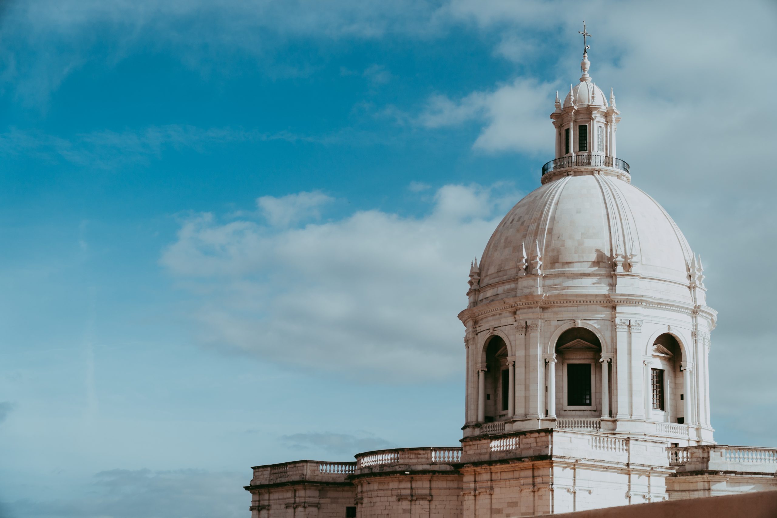 National Pantheon in Lisbon with blue sky